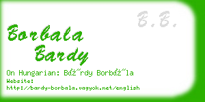 borbala bardy business card